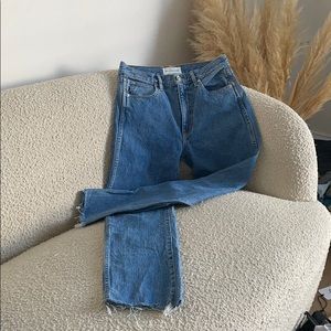 SLVRLAKE Hero Slim Straight Raw Hem Jean